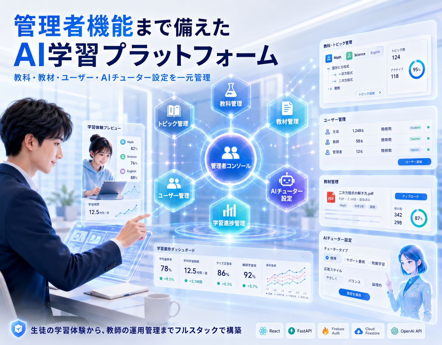 AIチューターと対話しながら学べる個別学習支援システム(5/5)